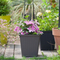 10" Square Rattan Weave Planter
