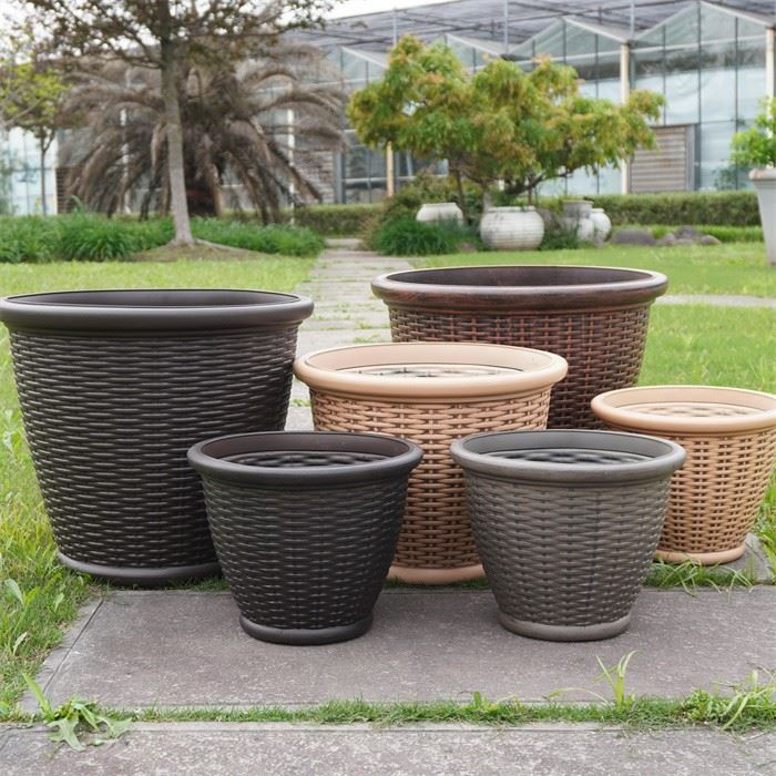 Artificial Wicker Hose Plant Planter