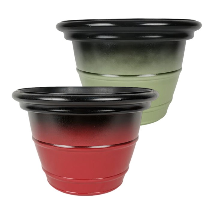 Colorful shiny plastic planter08
