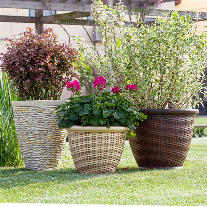 long flower pot rattan07