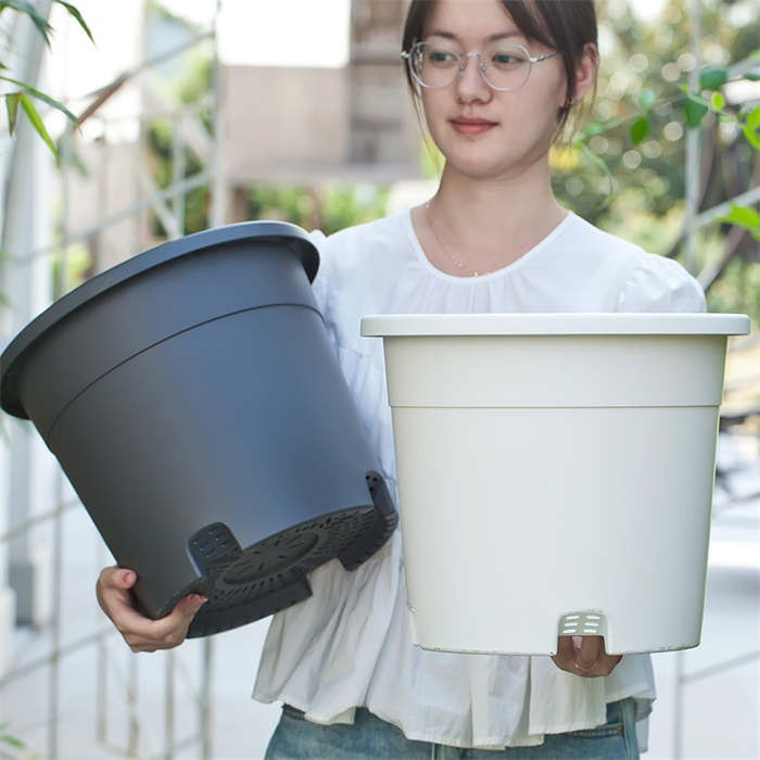 Cylinder Plastic Flower Pot