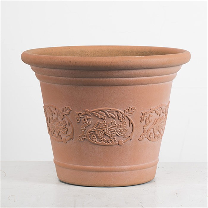 Retro Pattern Plastic Flower Pot