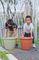 Planters With Spiral Motifs