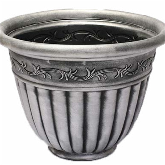 24" Carved Color Wash Planter