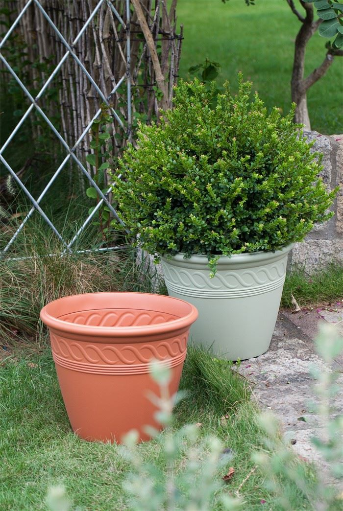 Spiral Decorated Plant Pots