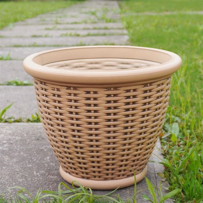 Large Wicker Planters