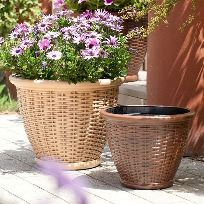 Large Wicker Planter Trough