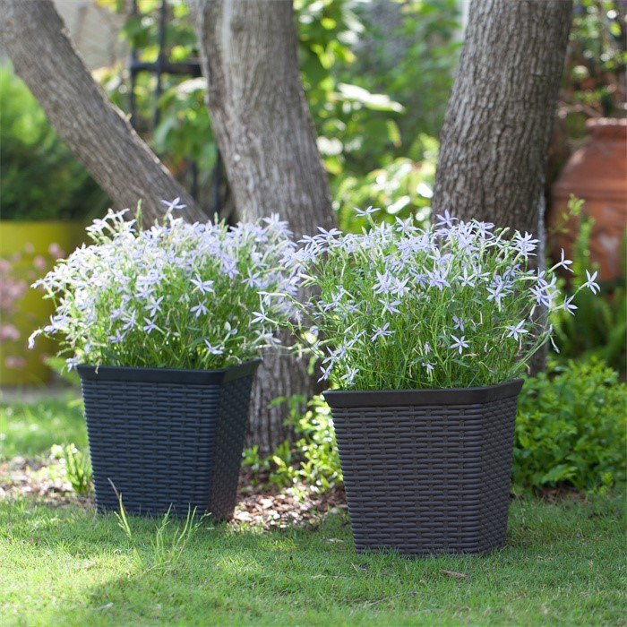 Artificial Wicker Hose Plant Planter06