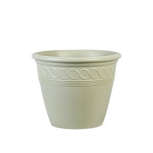 15-Inch HDPE Smooth European Roman Wide Opening Flower Pot for Garden