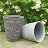 15 Inch HDPE Tall Stone Look Farmhouse Outdoor Planter for Terrace