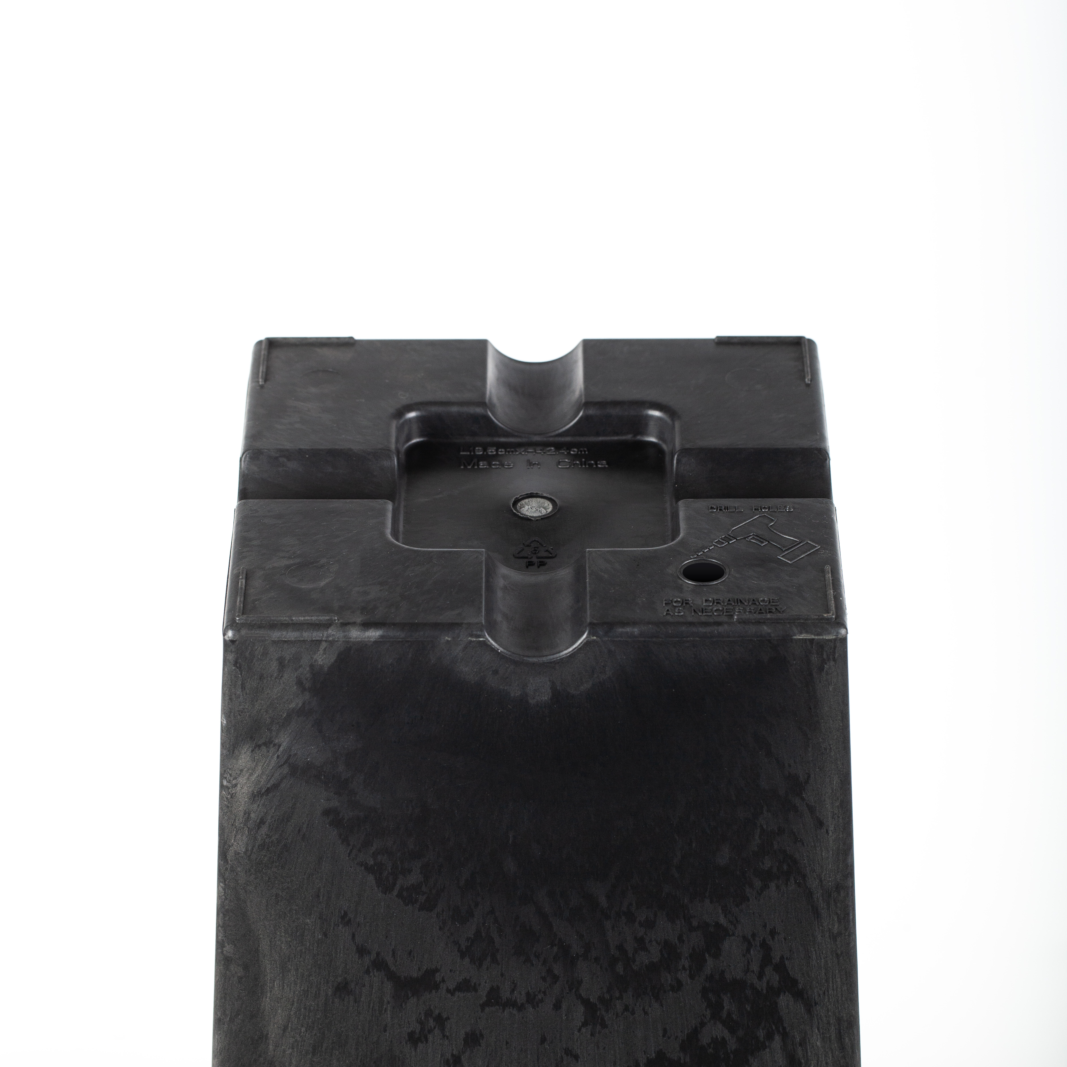 8 Inch EB Square Tall Stone Look Modern Planter Pot for Hotel Lobby