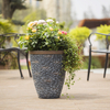 15 Inch HDPE Tall Stone Look Farmhouse Outdoor Planter for Terrace
