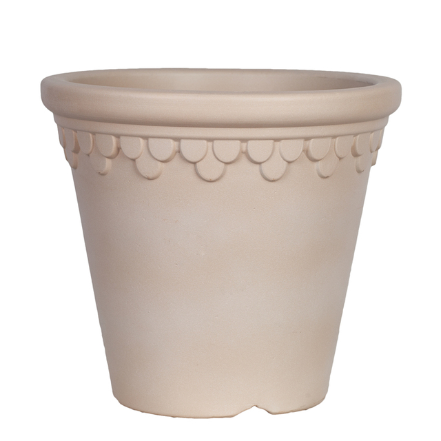 11 Inch HDPE Terracotta Look Roman Flower Pot for Balcony Patio