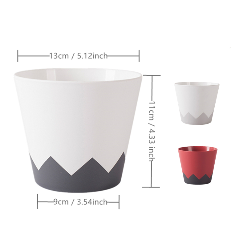 5-Inch PP Smooth Minimalist Nordic Flower Pot for Indoor