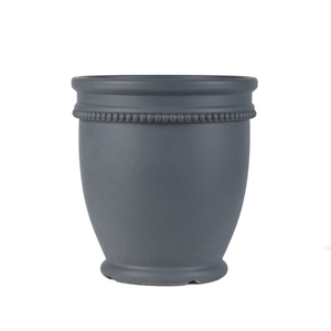 12 Inch HDPE Matte European Egg Shape Plastic Planter for Hotel Porch