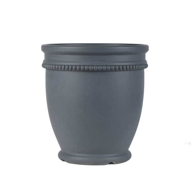 12 Inch HDPE Matte European Egg Shape Plastic Planter for Hotel Porch