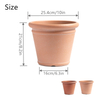 10 Inch HDPE Matte Finish Rustic Flower Pot for Outdoor Patio