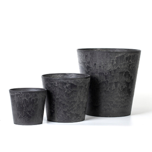 7 Inch EB Stone Look Modern Plastic Flower Pot for Patio Garden