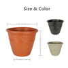 15-Inch HDPE Smooth European Roman Wide Opening Flower Pot for Garden