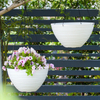 12 Inch PP Matte Ribbed Nordic Bowl Hanging Pot for Balcony