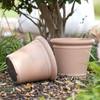 10 Inch HDPE Matte Finish Rustic Flower Pot for Outdoor Patio