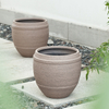 15 Inch HDPE Egg Shape Rattan Look Large Planter for Commercial Space