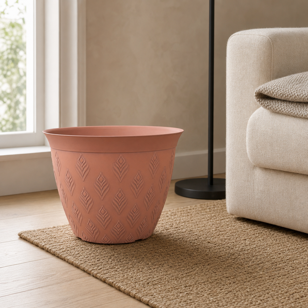 12-Inch EB Matte European Vintage Decorative Planter for Garden