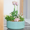15 Inch HDPE Matte Ribbed Nordic Bowl Flower Pot for Garden