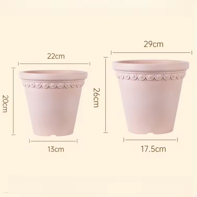 9 Inch HDPE Terracotta Look Classic Plastic Planter for Home Decor