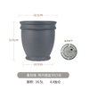 12 Inch HDPE Matte European Egg Shape Plastic Planter for Hotel Porch