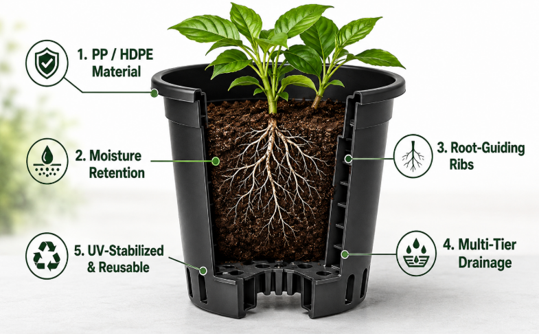 Garden Plastic Plant Pot