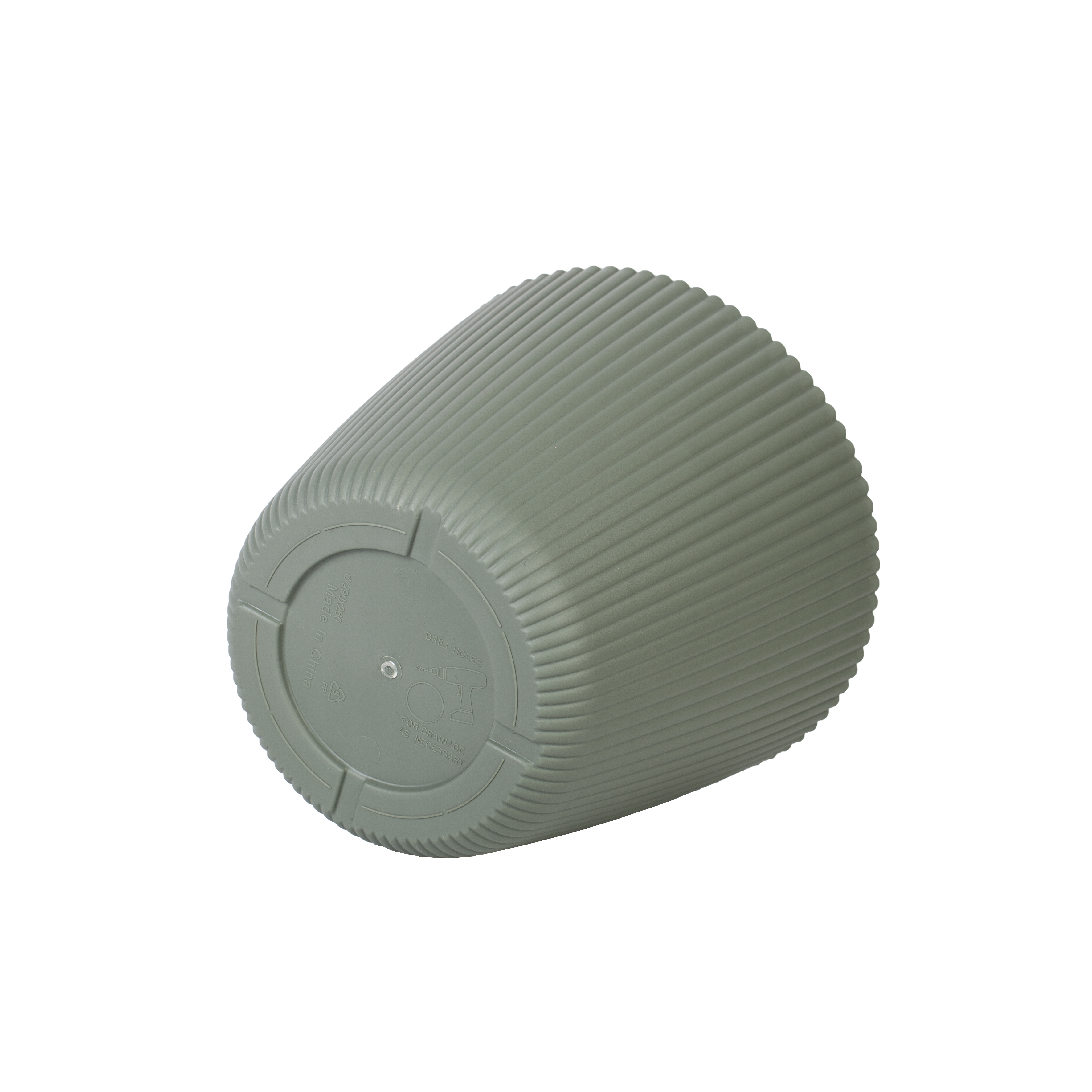 9 Inch PP Ribbed Texture Minimalist Plastic Planter for Home Garden