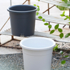 11 inch PP Wood Look Matte Rustic Wide Opening Plant Pot for Balcony