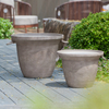 16 Inch EB Stone Look Wabi-Sabi Wide Opening Plant Pot for Balcony