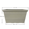 24-Inch PP Matte European Luxury Rectangular Planter for Garden
