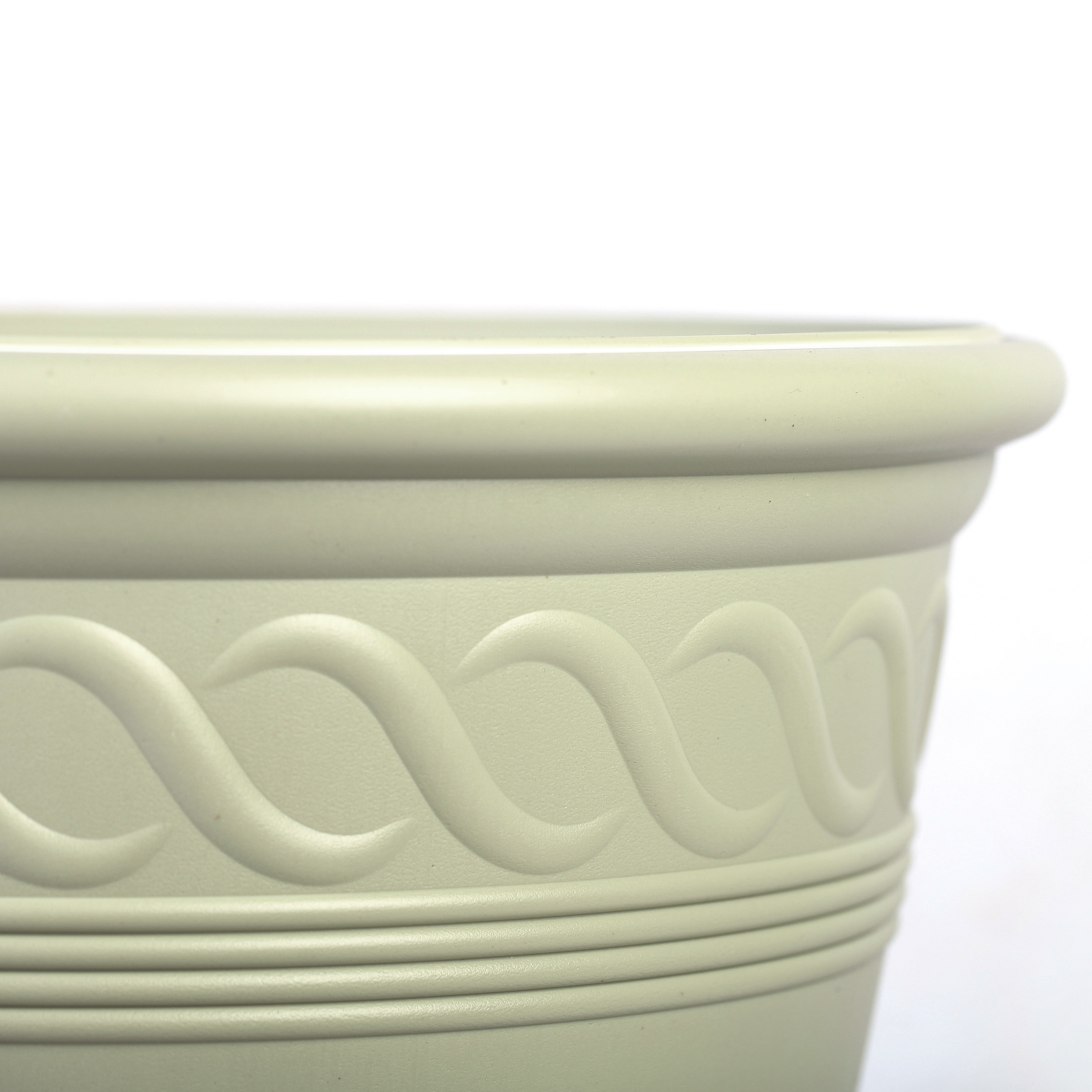 15-Inch HDPE Smooth European Roman Wide Opening Flower Pot for Garden
