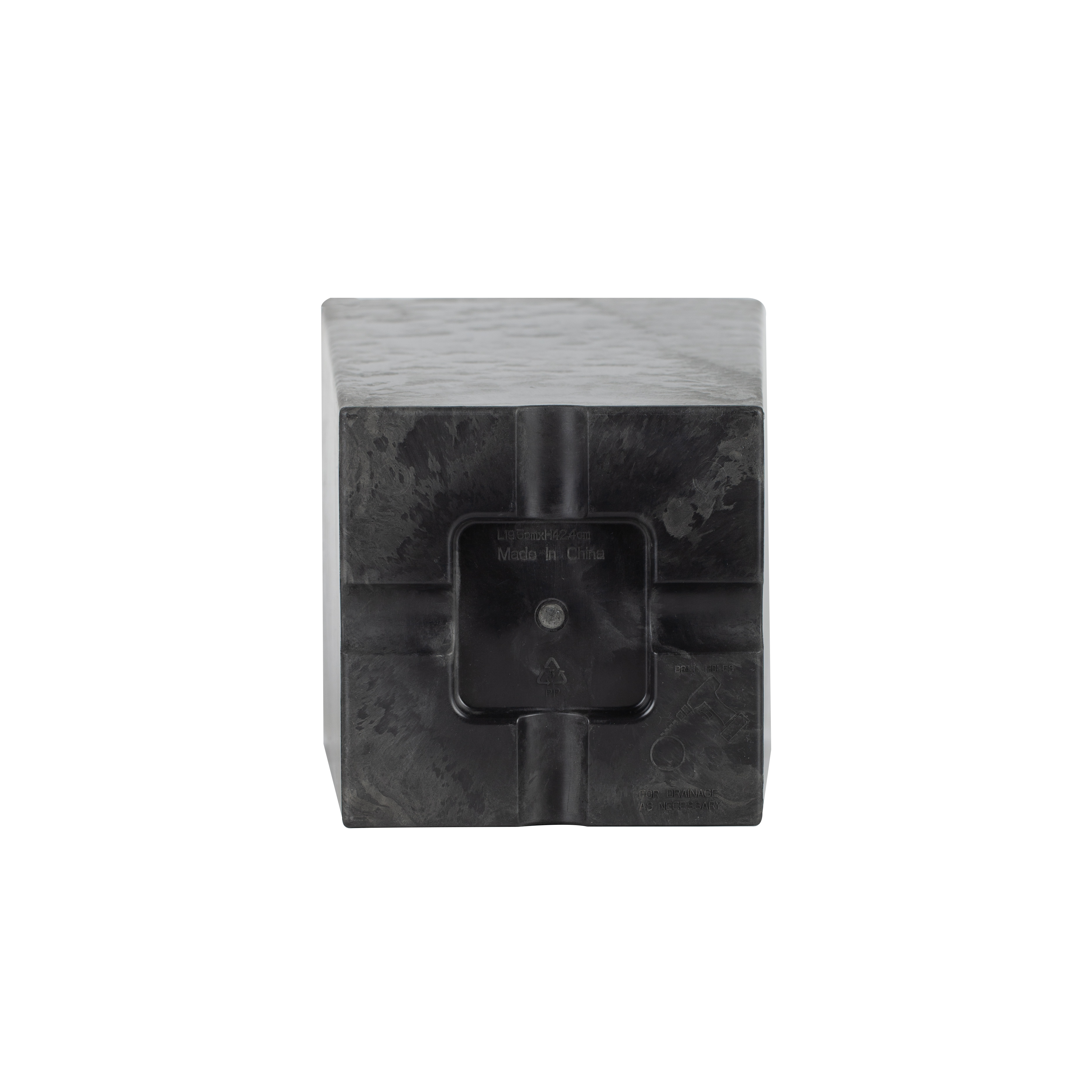 8 Inch EB Square Tall Stone Look Modern Planter Pot for Hotel Lobby