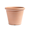 10 Inch HDPE Matte Finish Rustic Flower Pot for Outdoor Patio