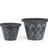 12 Inch EB Stone Look European Wide Opening Flower Pot for Patio