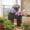 8 Inch EB Square Tall Stone Look Modern Planter Pot for Hotel Lobby